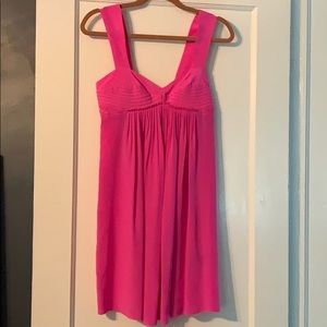 Black Halo pink silk dress